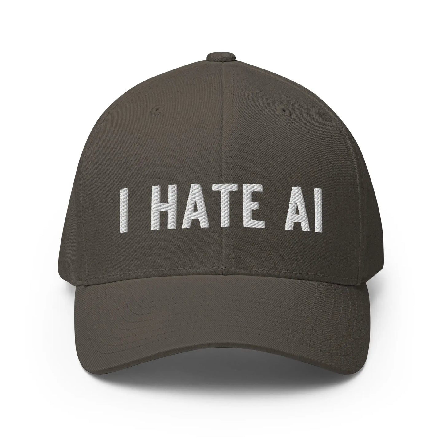 The i Hate Ai Closed-back Baseball Cap 2 Dark Grey / S/m.