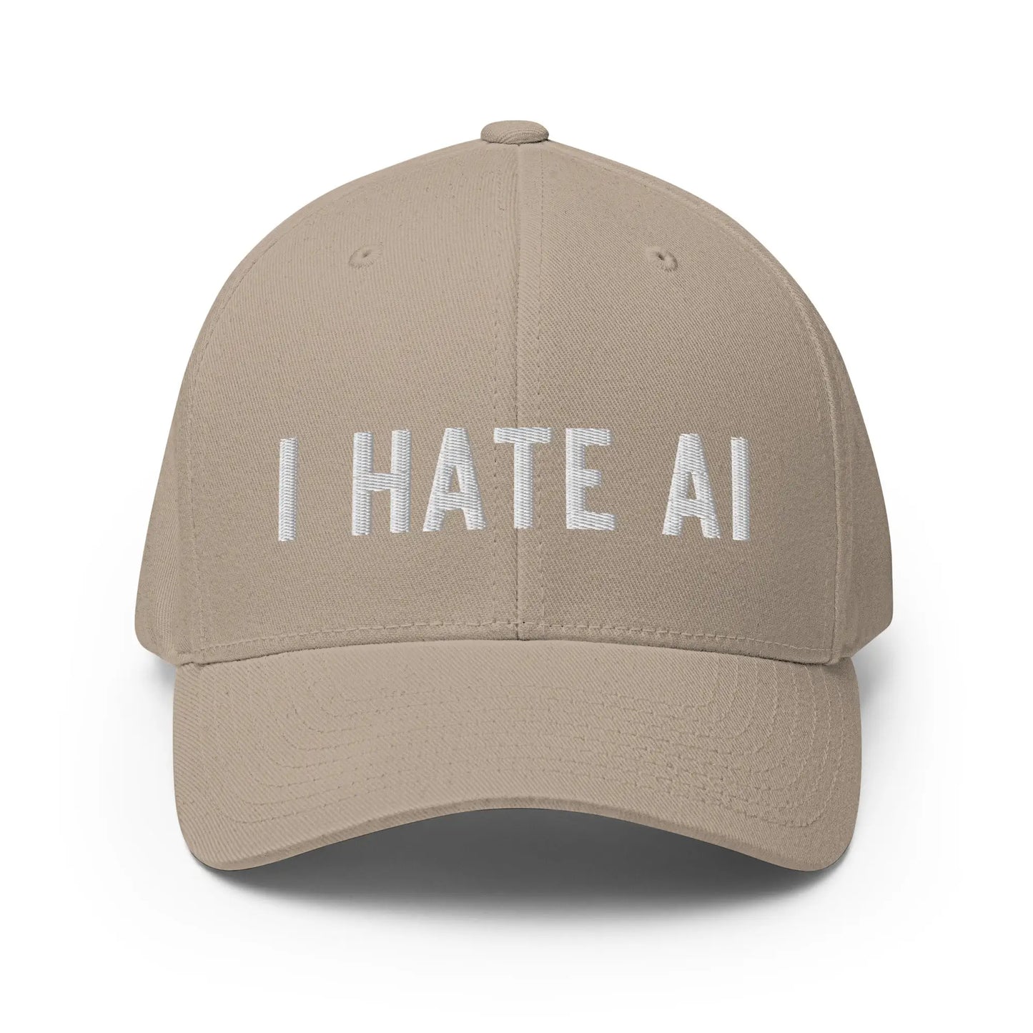 The i Hate Ai Closed-back Baseball Cap 2 Khaki / S/m.