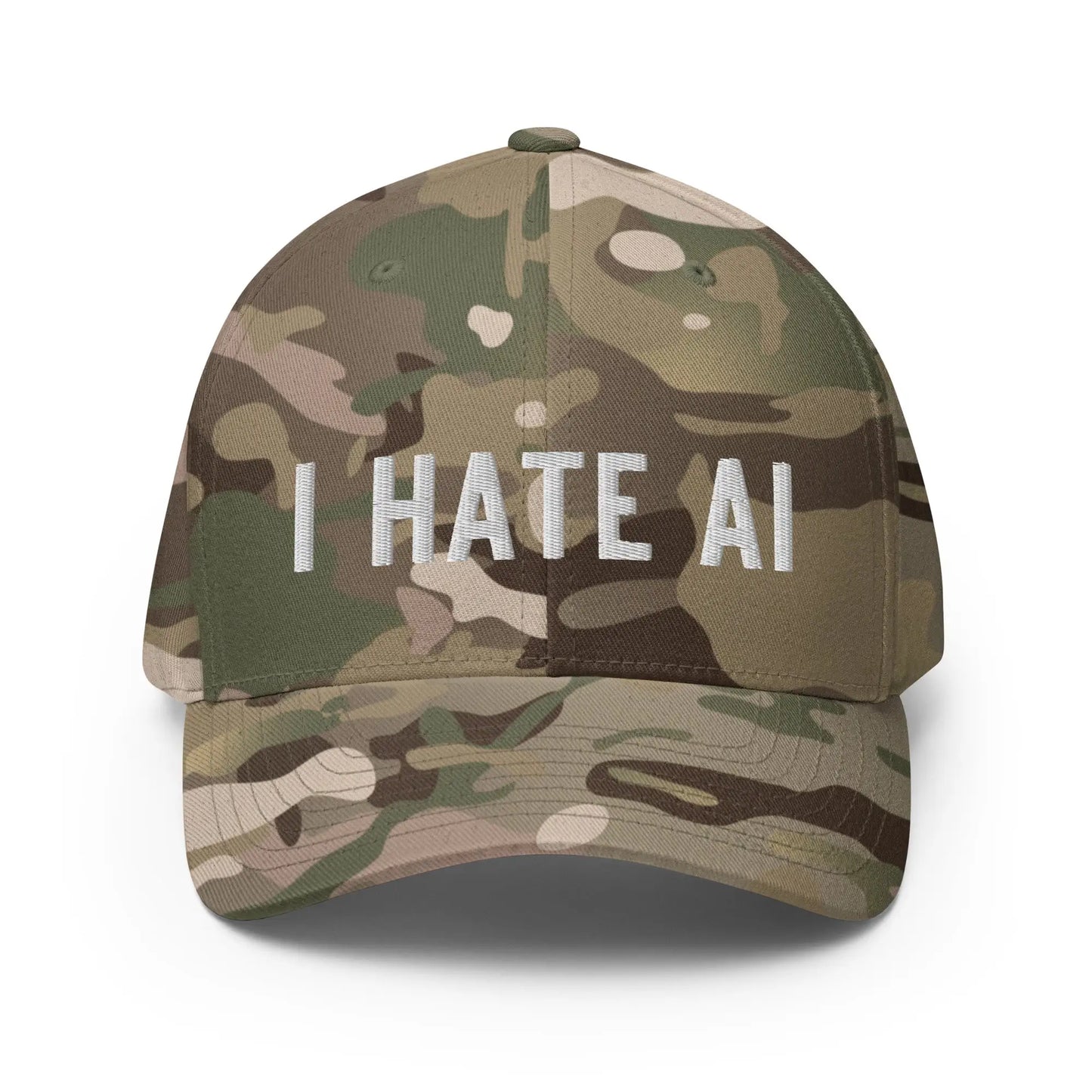 The i Hate Ai Closed-back Baseball Cap 2 Multicam Green / S/m.