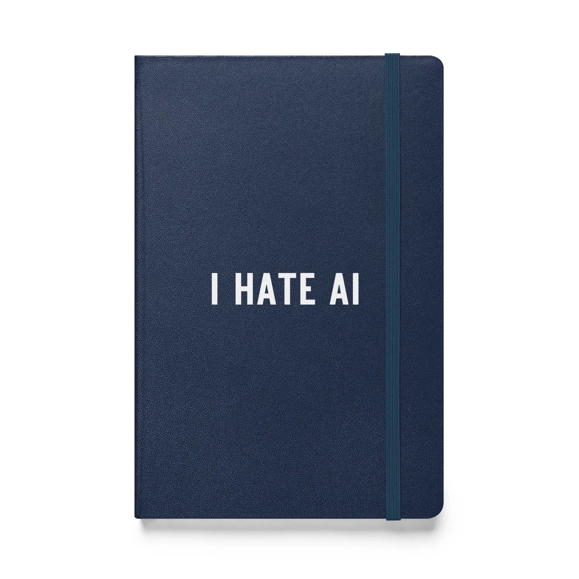 I HATE AI Hardcover Bound Notebook 2 - Navy