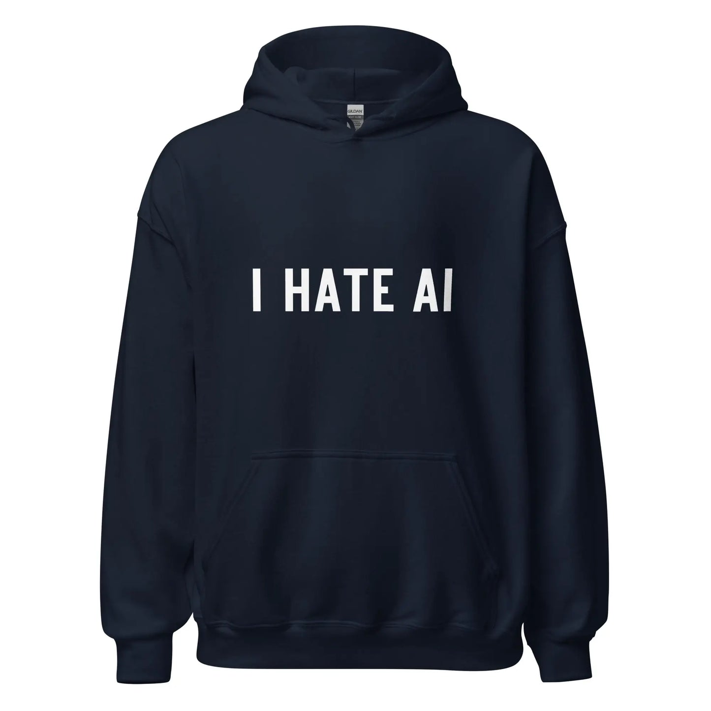 I HATE AI Hoodie 2 (unisex) - Navy / M