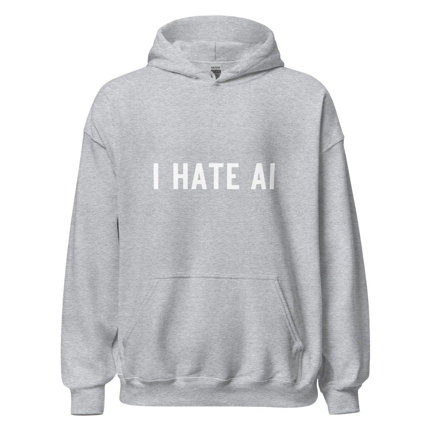 I HATE AI Hoodie 2 (unisex) - Sport Grey / M