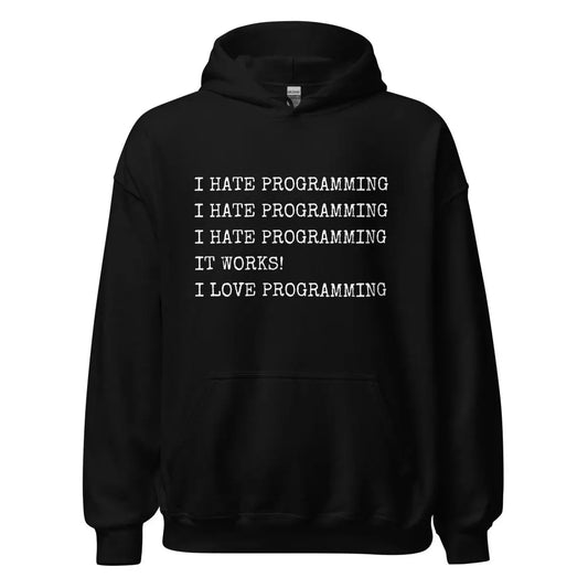 The i Hate Programming Hoodie (unisex) Black / m.