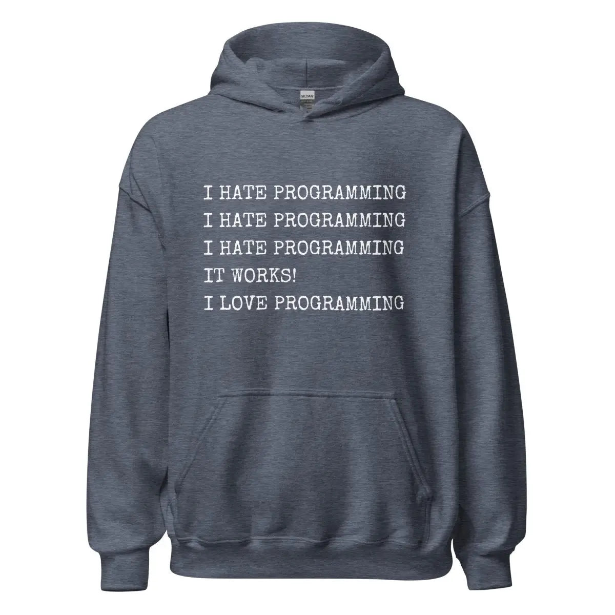 I Hate Programming Hoodie (unisex) - Heather Sport Dark Navy / M