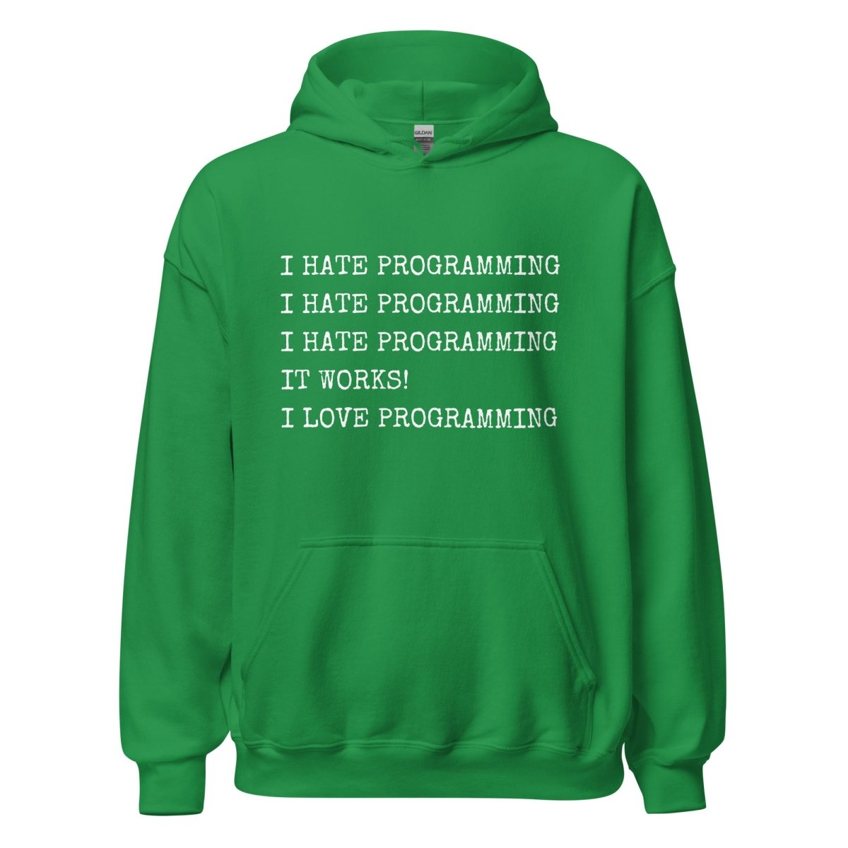I Hate Programming Hoodie (unisex) - Irish Green - AI Store