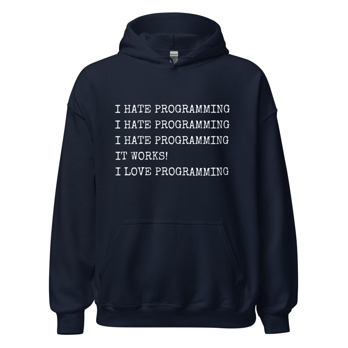 I Hate Programming Hoodie (unisex) - Navy - AI Store
