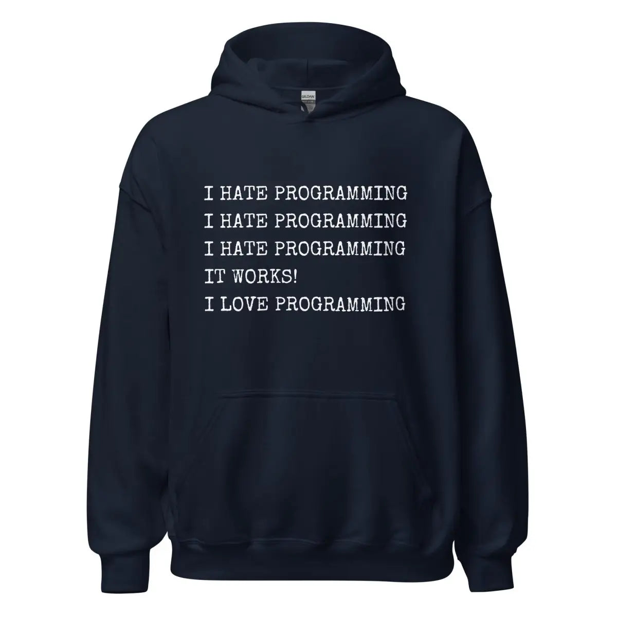 I Hate Programming Hoodie (unisex) - Navy / M