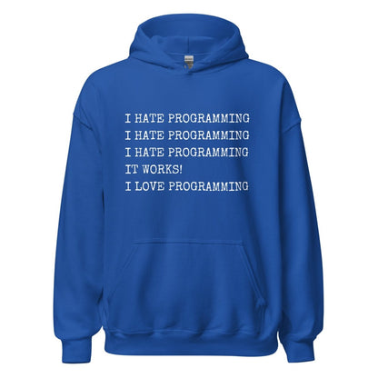 I Hate Programming Hoodie (unisex) - Royal - AI Store