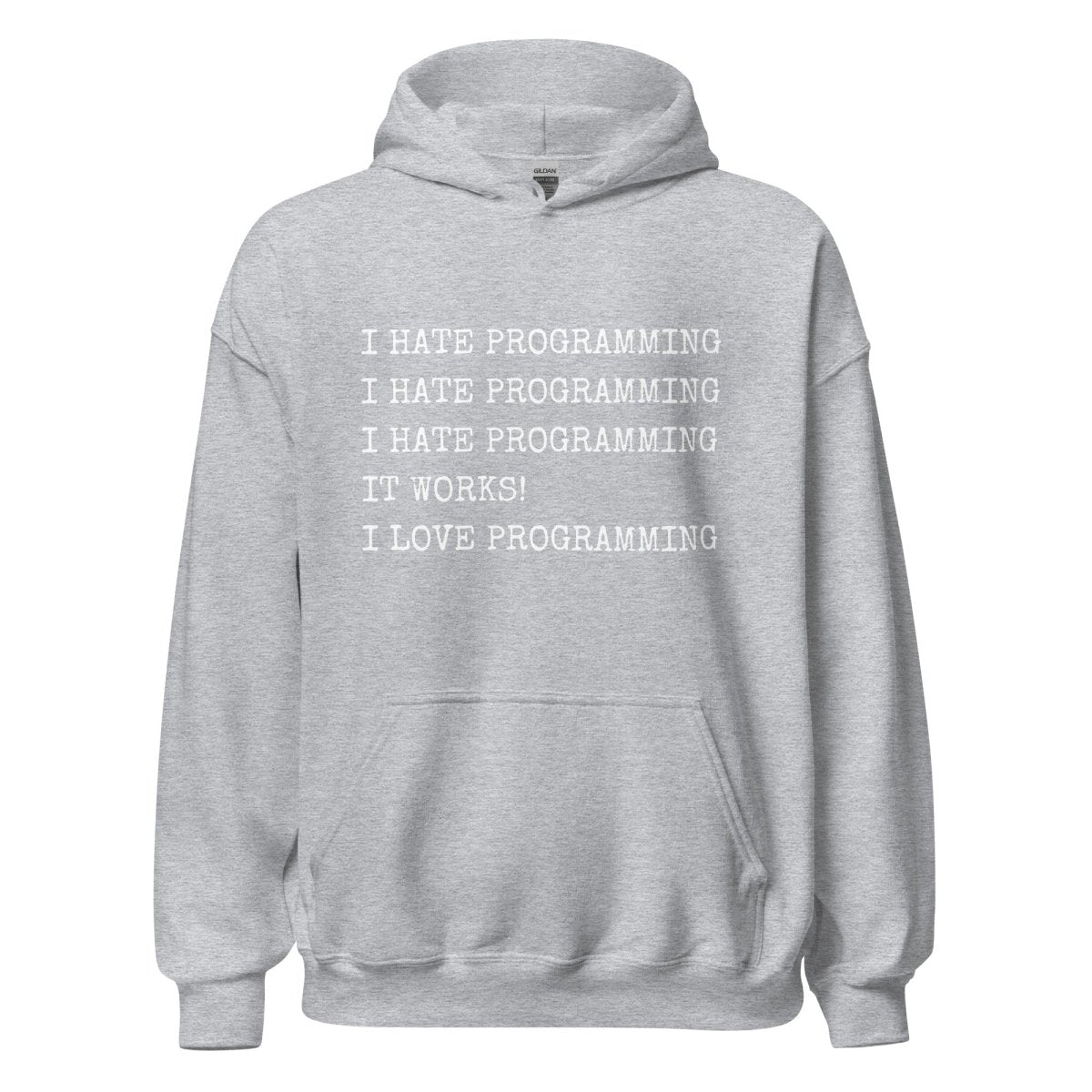 I Hate Programming Hoodie (unisex) - Sport Grey - AI Store