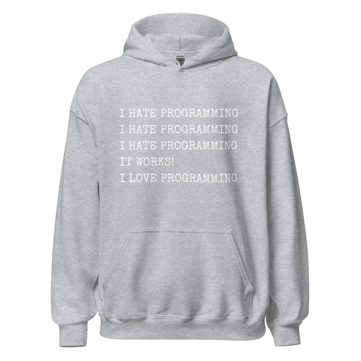 I Hate Programming Hoodie (unisex) - Sport Grey / M