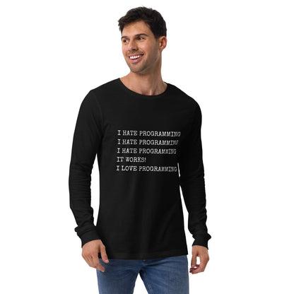 I Hate Programming Long Sleeve T - Shirt (unisex) - Black - AI Store