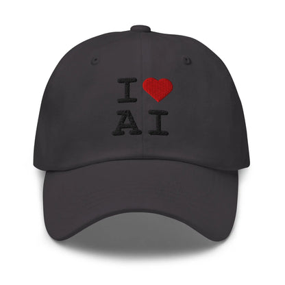 I Heart AI Cap 2 - Dark Grey