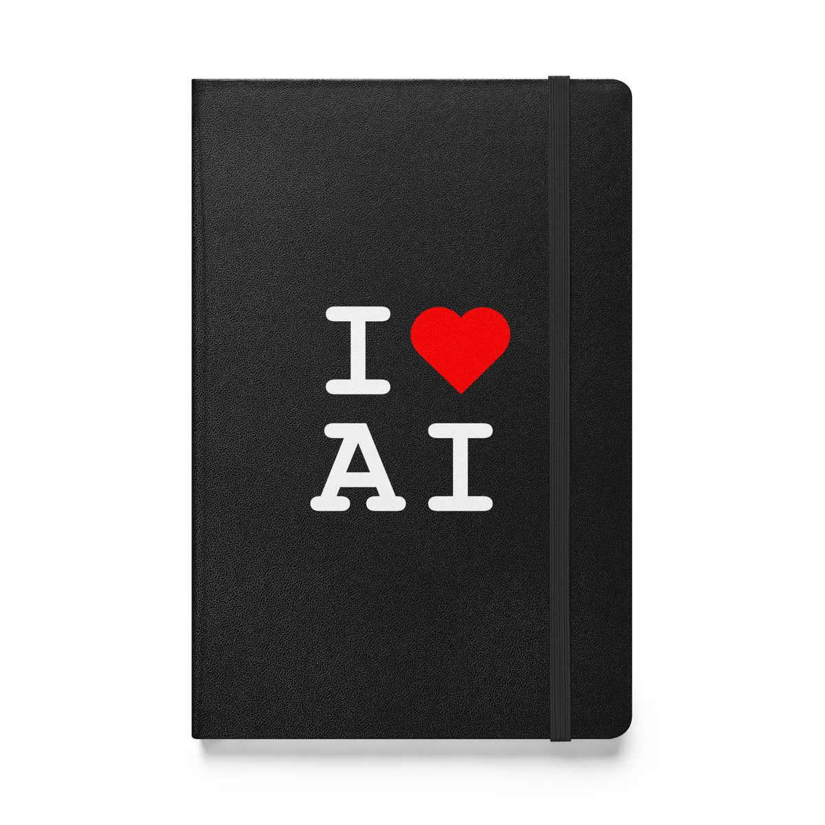 I Heart AI Hardcover Bound Notebook 1 - Black