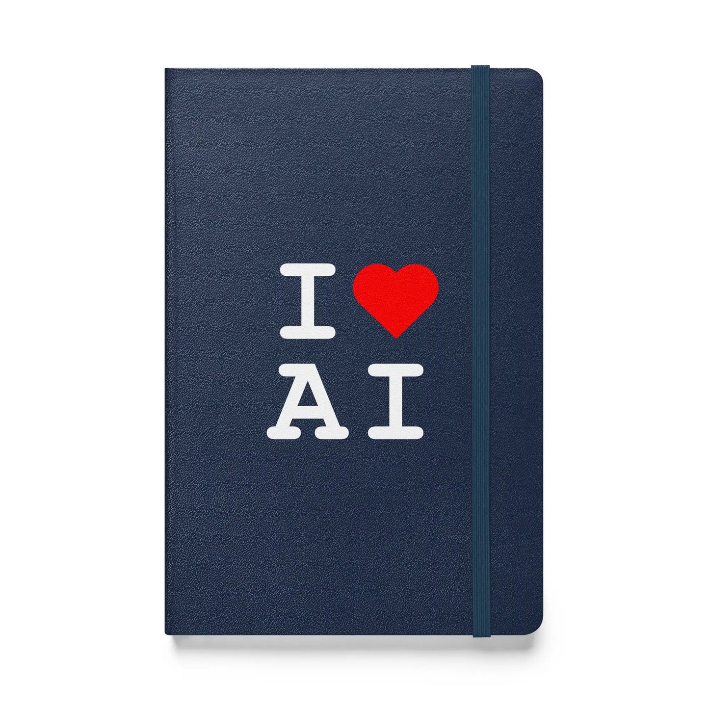 I Heart AI Hardcover Bound Notebook 1 - Navy