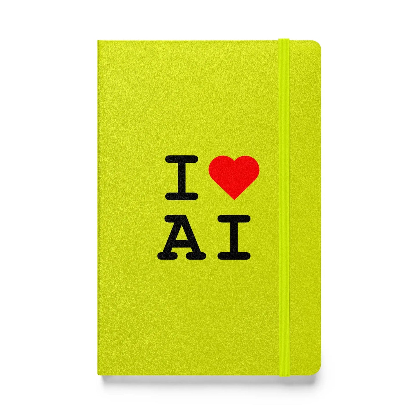 I Heart AI Hardcover Bound Notebook 2 - Lime