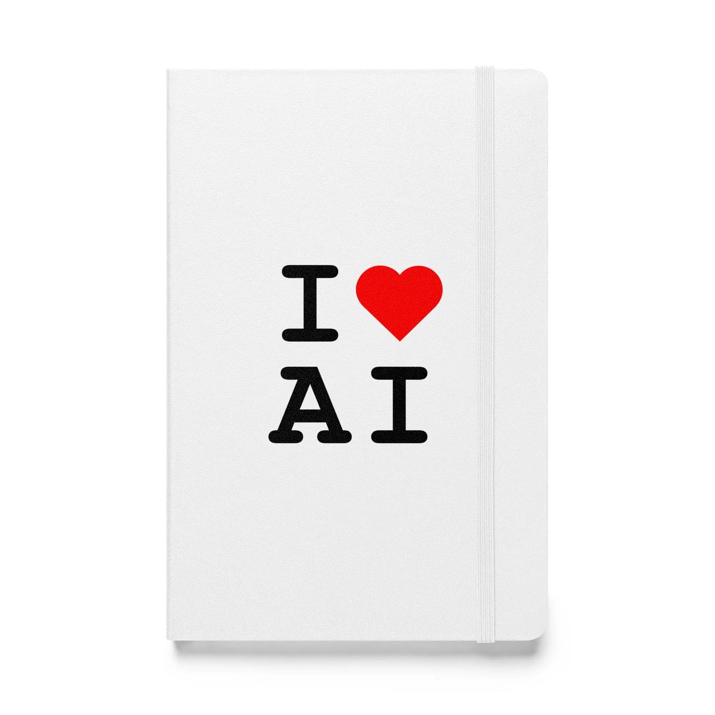 I Heart AI Hardcover Bound Notebook 2 - White