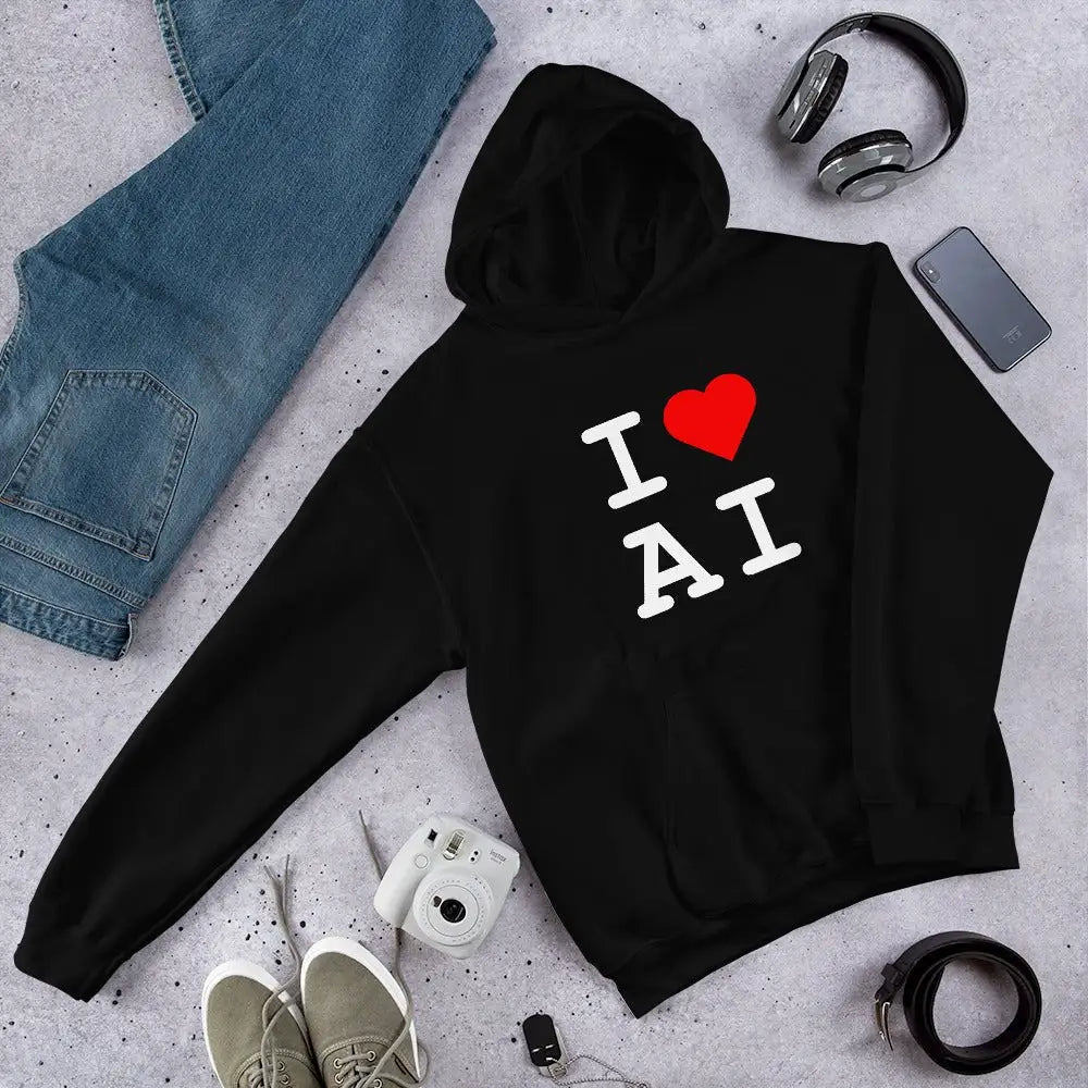 I Heart AI Hoodie 1 (unisex)