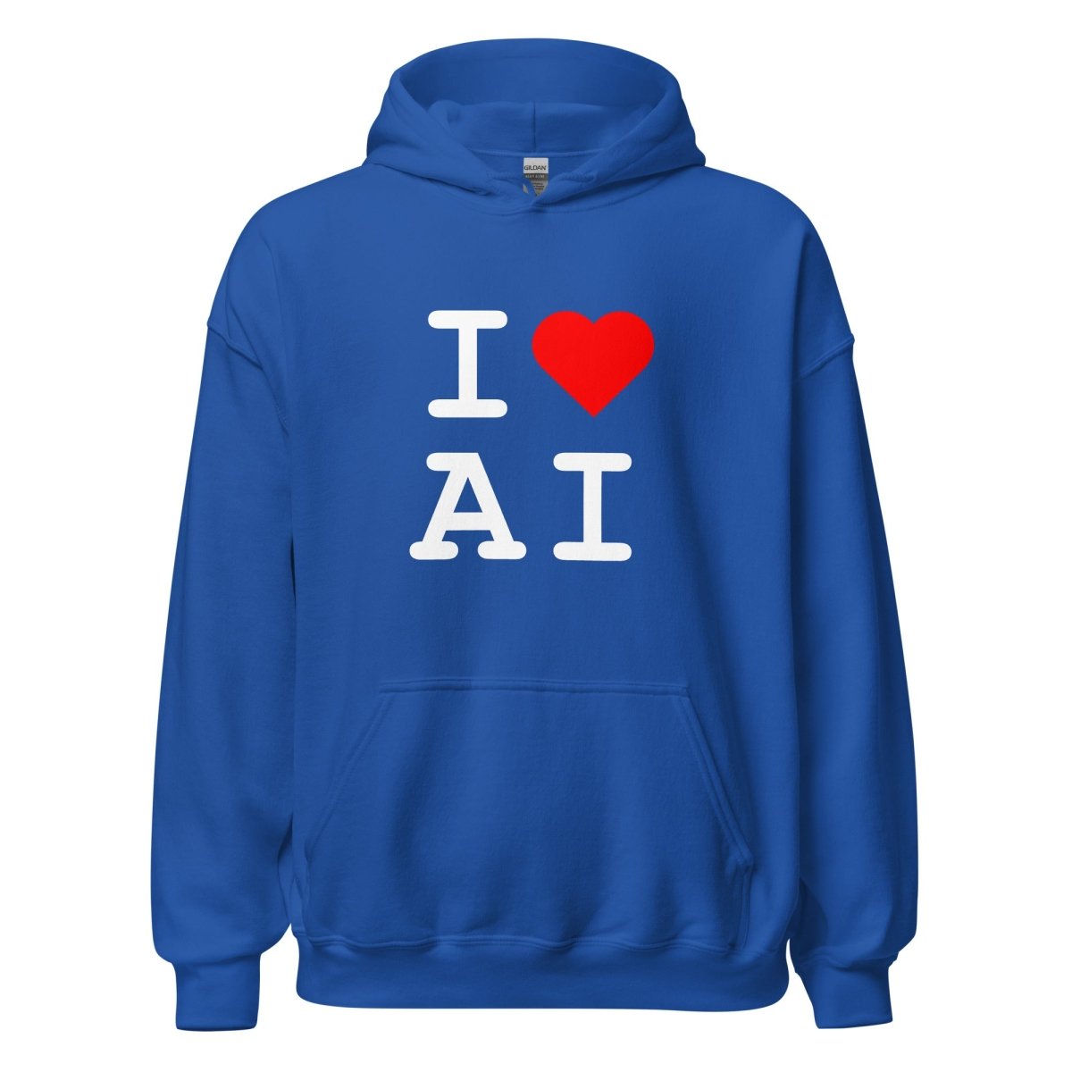 I Heart AI Hoodie 1 (unisex) - Royal - AI Store