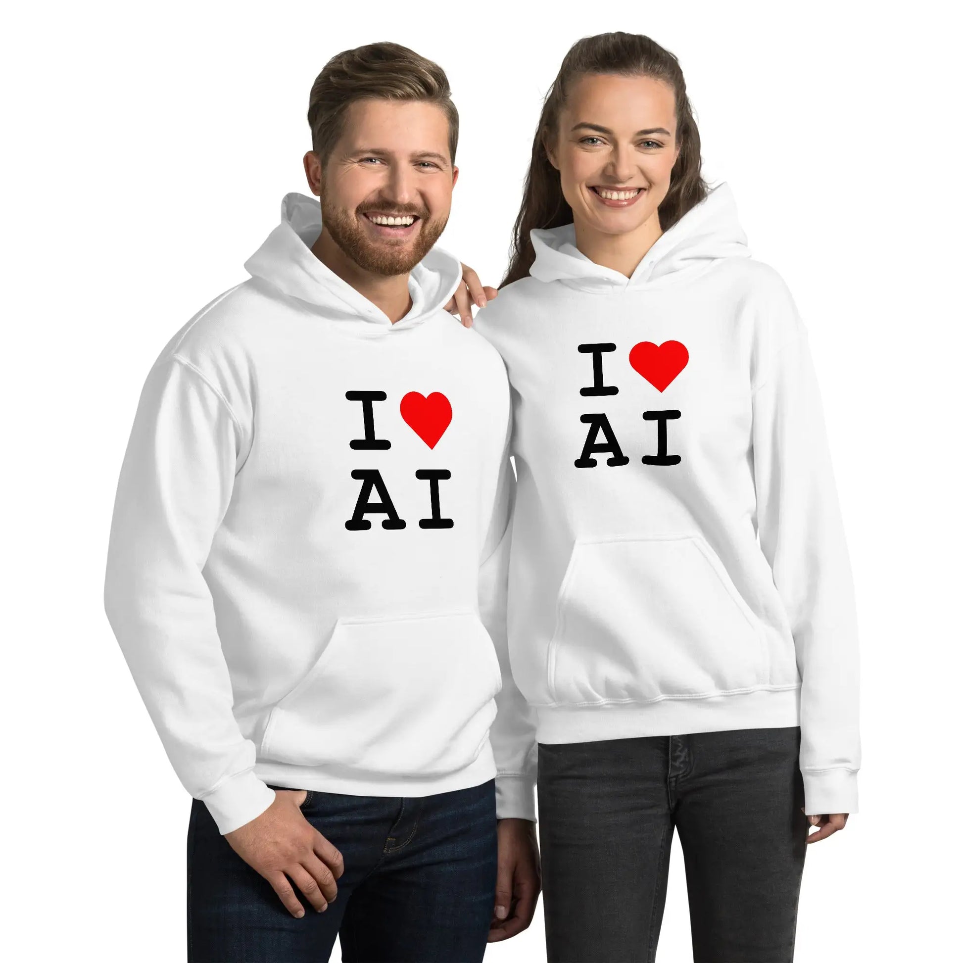 I Heart AI Hoodie 2 (unisex)