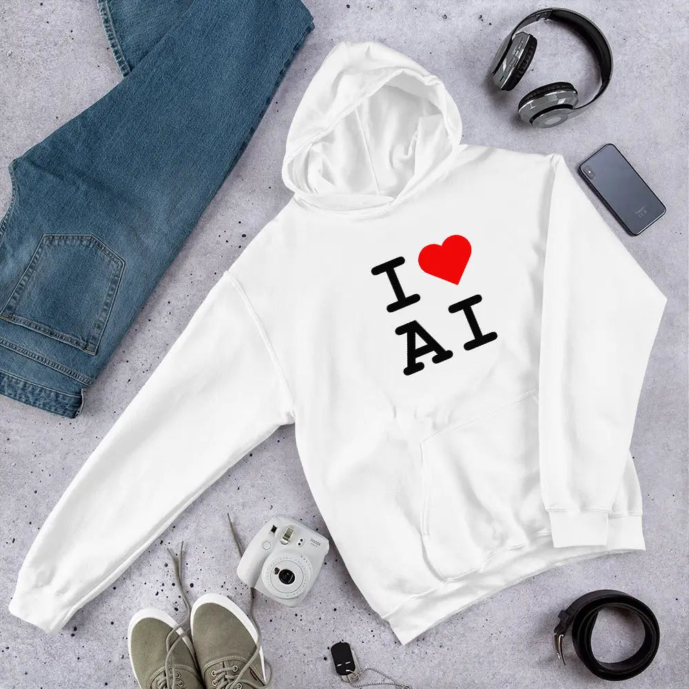 I Heart AI Hoodie 2 (unisex)