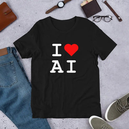 I Heart AI T-Shirt 1 (unisex)