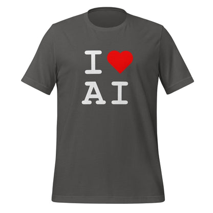 I Heart AI T-Shirt 1 (unisex) - Asphalt - AI Store