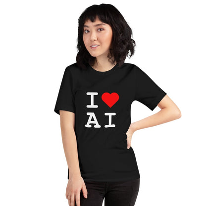 I Heart AI T - Shirt 1 (unisex) - Black - AI Store