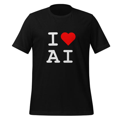 I Heart AI T - Shirt 1 (unisex) - Black - AI Store