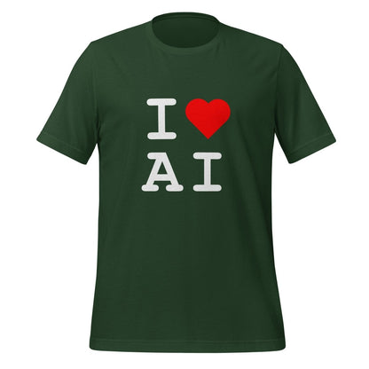 I Heart AI T - Shirt 1 (unisex) - Forest - AI Store