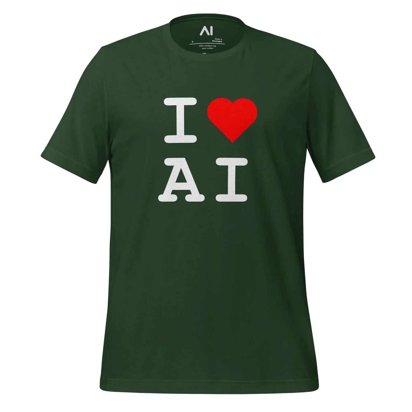 I Heart AI T-Shirt 1 (unisex) - Forest / M