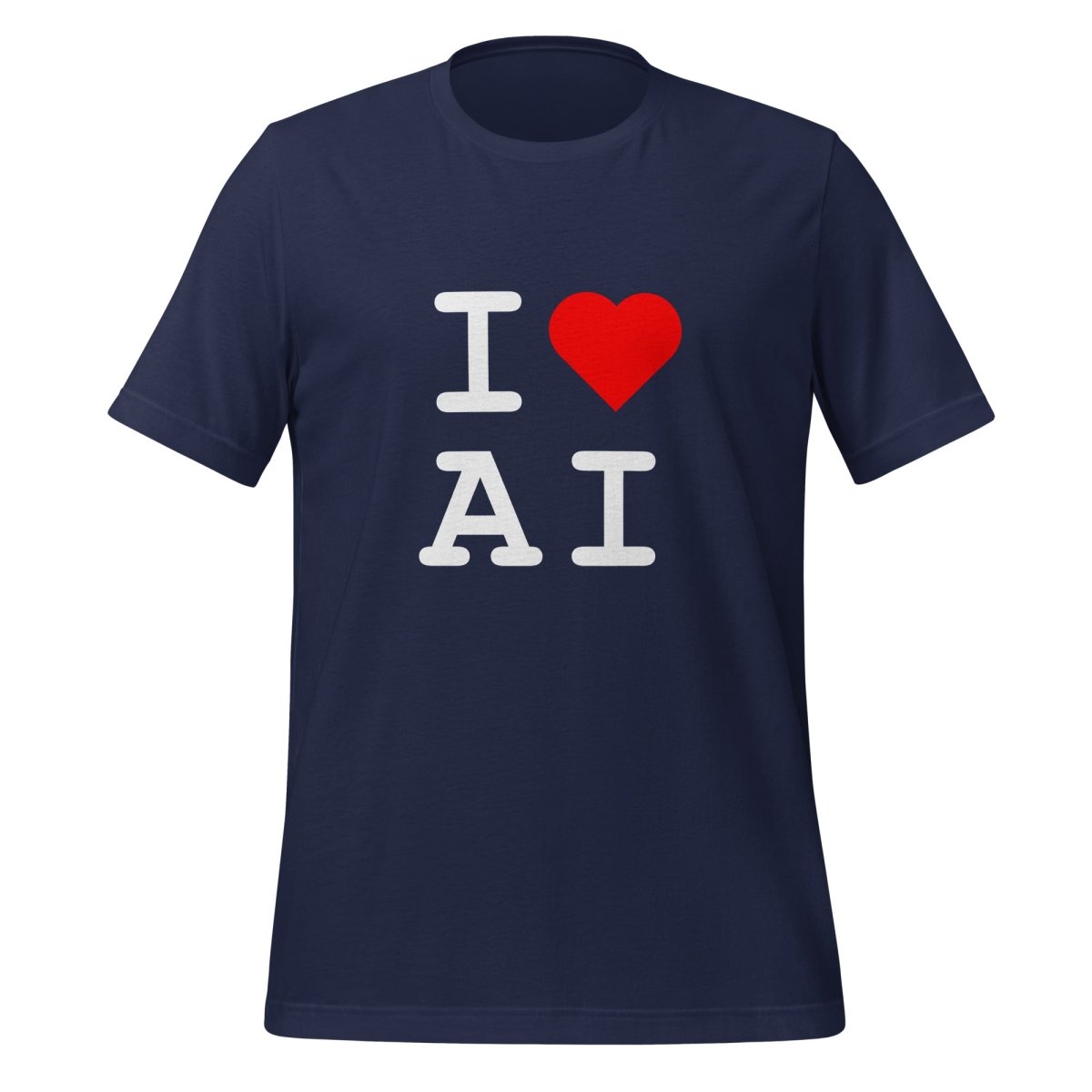 I Heart AI T - Shirt 1 (unisex) - Navy - AI Store