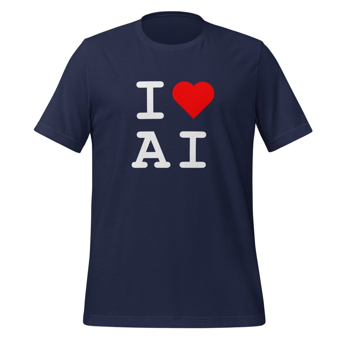 I Heart AI T-Shirt 1 (unisex) - Navy - AI Store