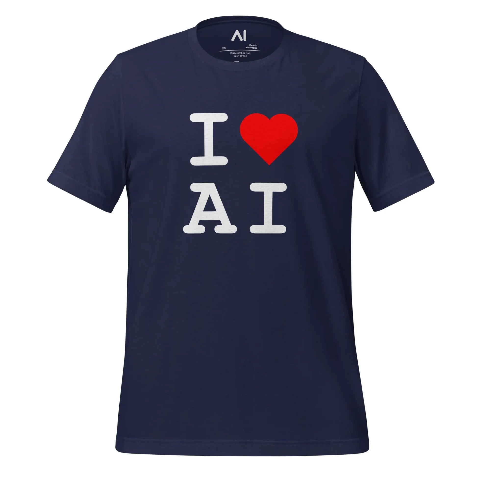 I Heart AI T-Shirt 1 (unisex) - Navy / M