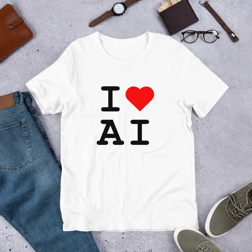 I Heart AI T-Shirt 2 (unisex)