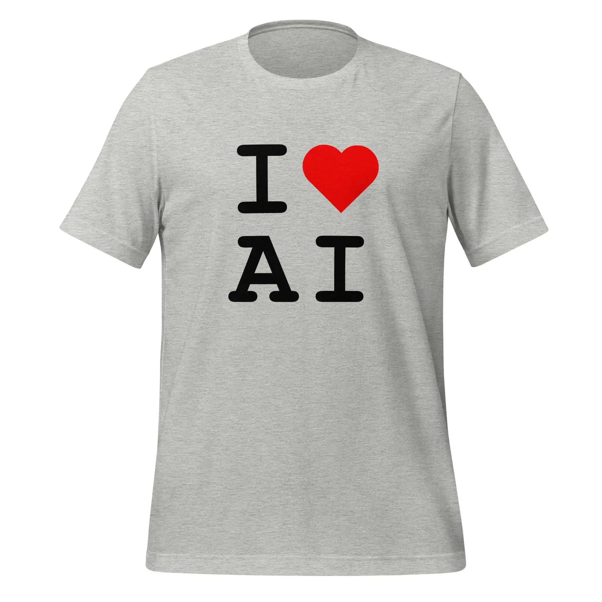 I Heart AI T-Shirt 2 (unisex) - Athletic Heather / M