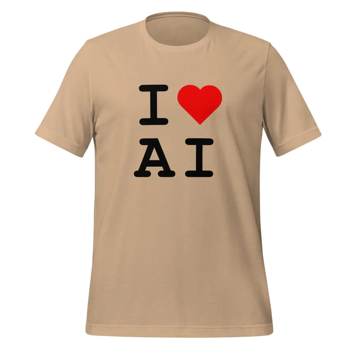 I Heart AI T-Shirt 2 (unisex) - Tan / M