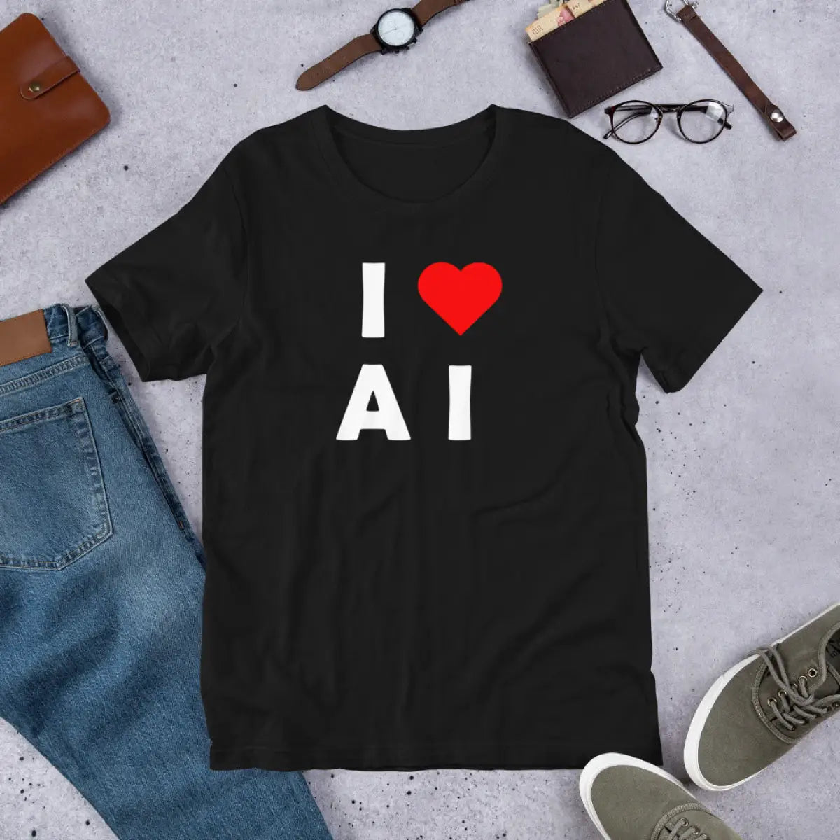 I Heart AI T-Shirt 3 (unisex)