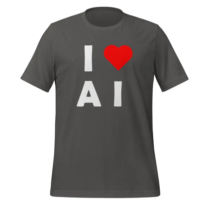 I Heart AI T-Shirt 3 (unisex) - Asphalt / M