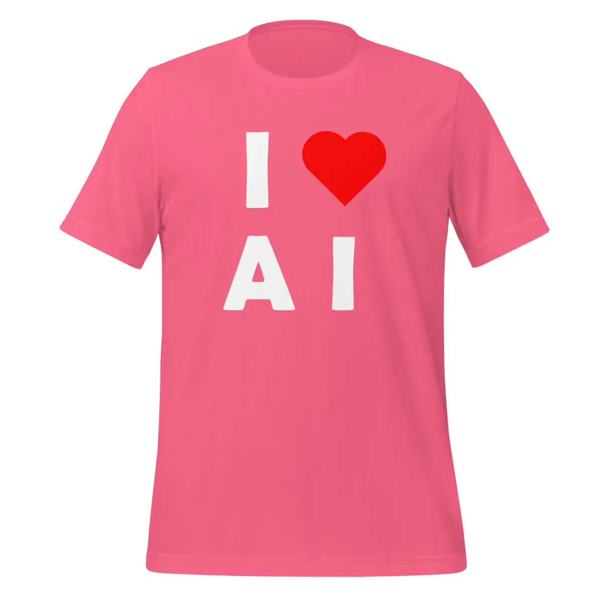 I Heart AI T-Shirt 3 (unisex) - Charity Pink / M