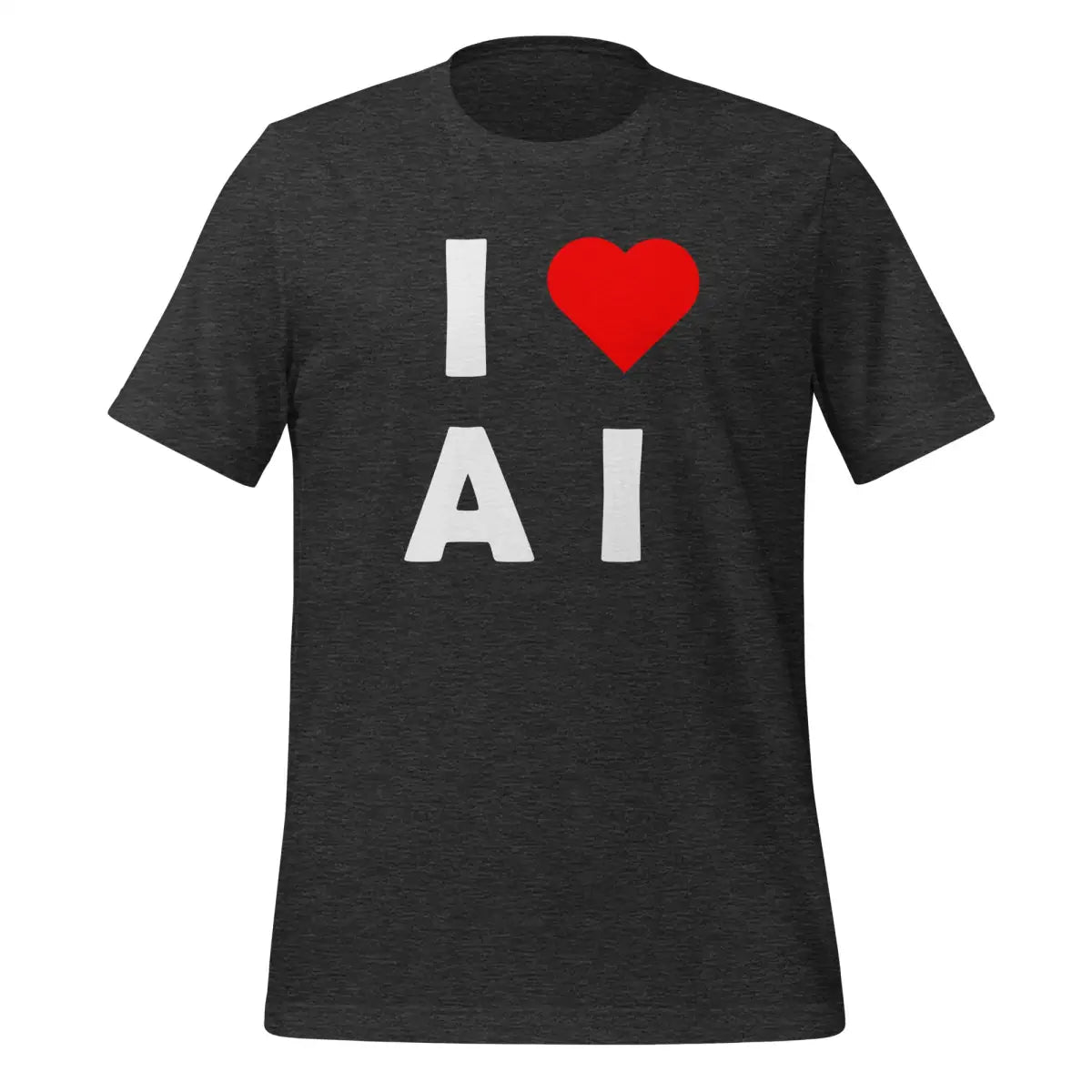 I Heart AI T-Shirt 3 (unisex) - Dark Grey Heather / M