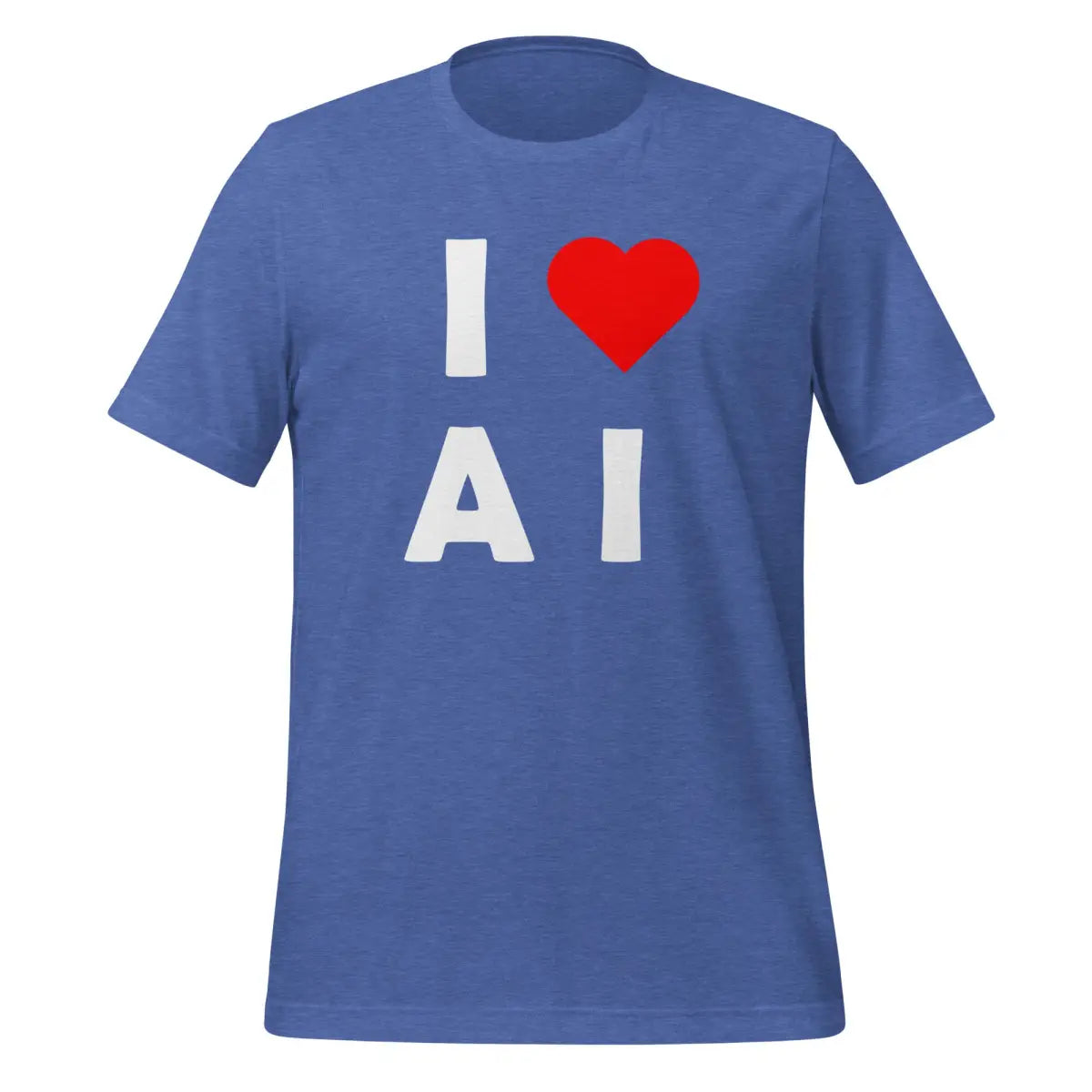 I Heart AI T-Shirt 3 (unisex) - Heather True Royal / M