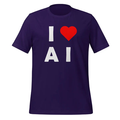 I Heart AI T-Shirt 3 (unisex) - Team Purple / M