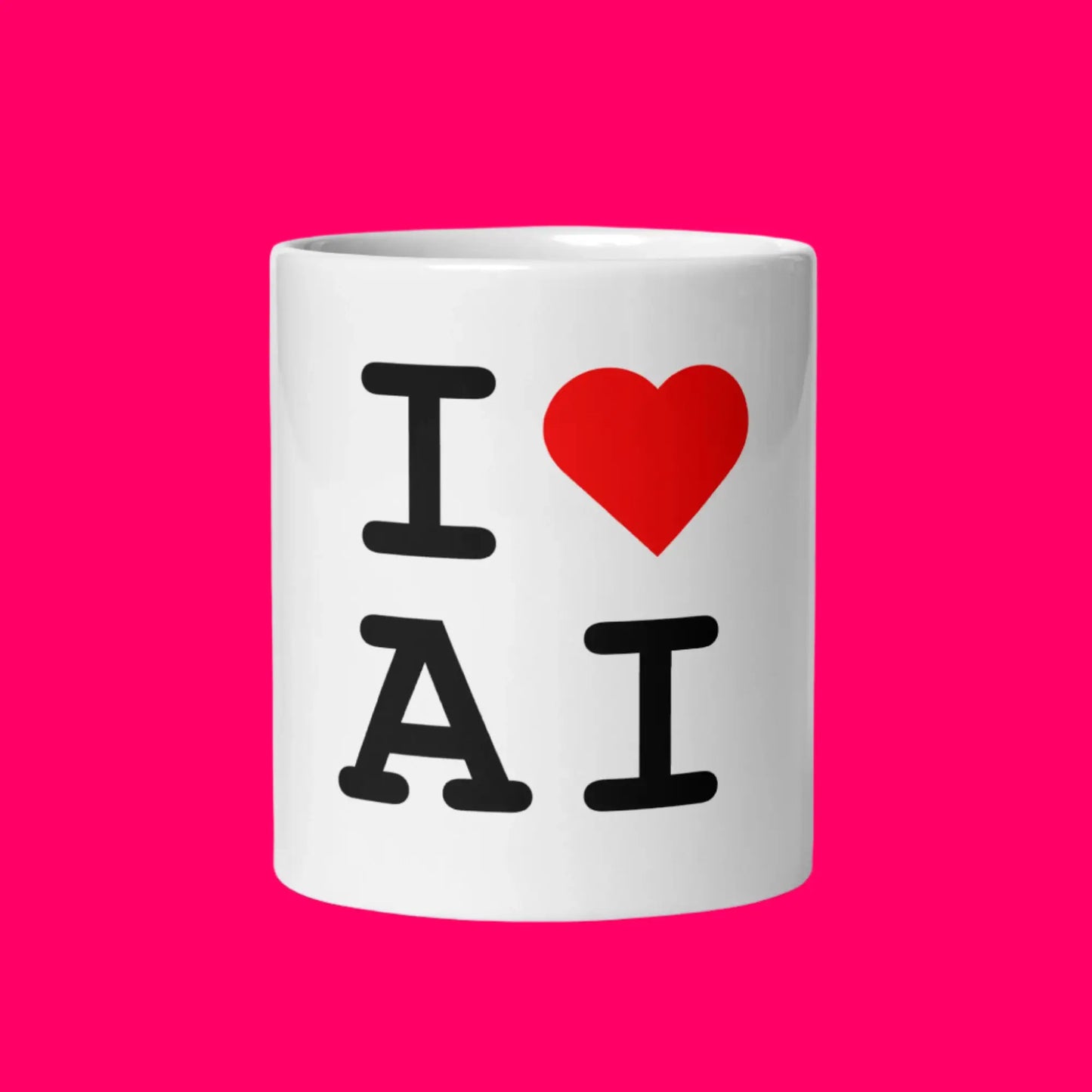 I Heart AI White Glossy Mug