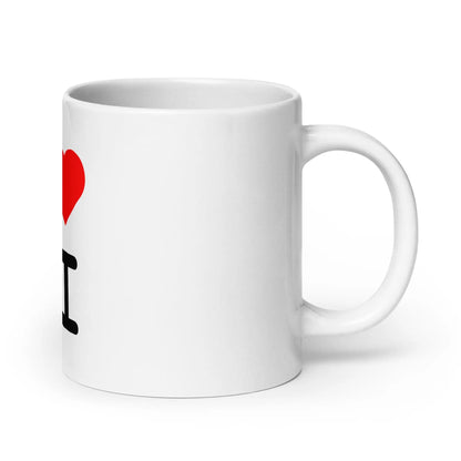 I Heart AI White Glossy Mug