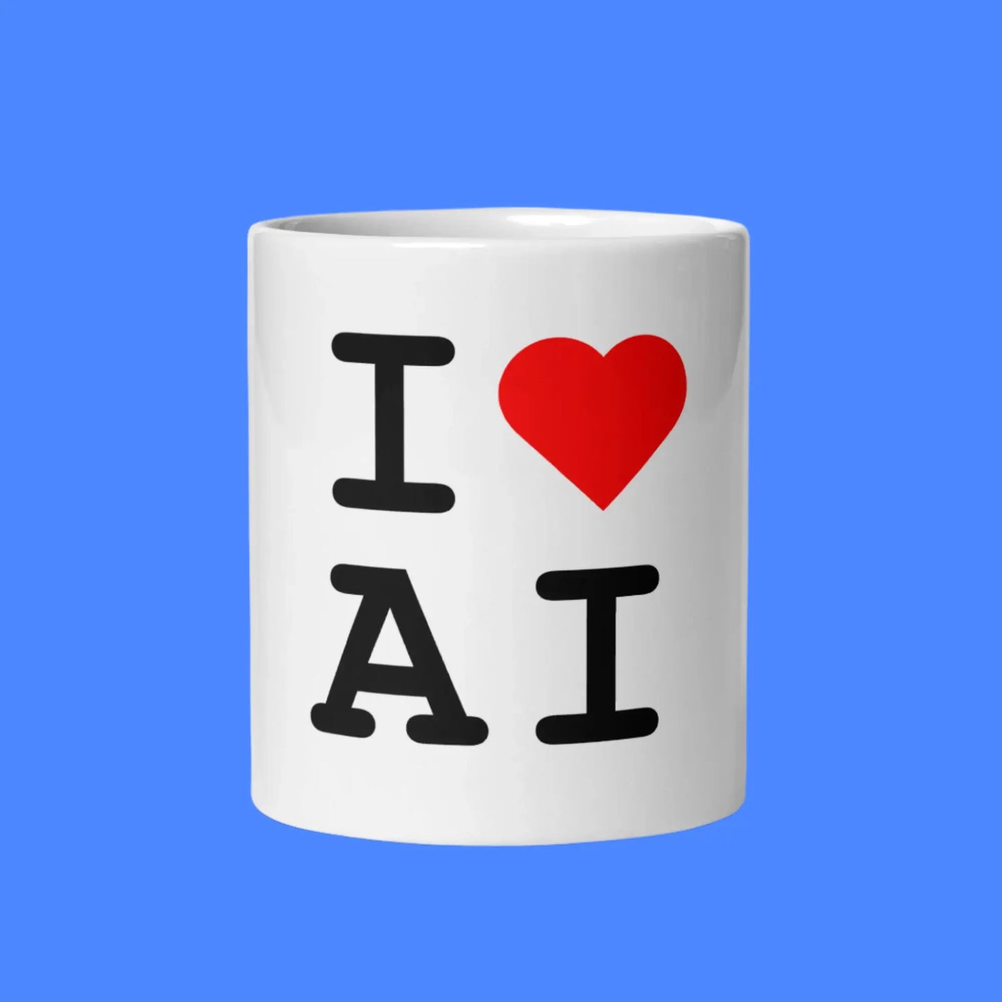 I Heart AI White Glossy Mug