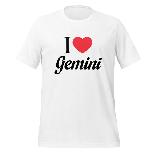 The i Heart Gemini T-shirt (unisex) White / m.