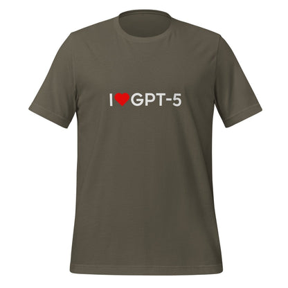 I Heart GPT - 5 T - Shirt (unisex) - Army - AI Store