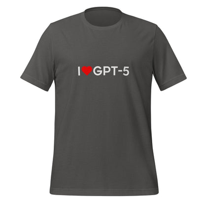 I Heart GPT - 5 T - Shirt (unisex) - Asphalt - AI Store