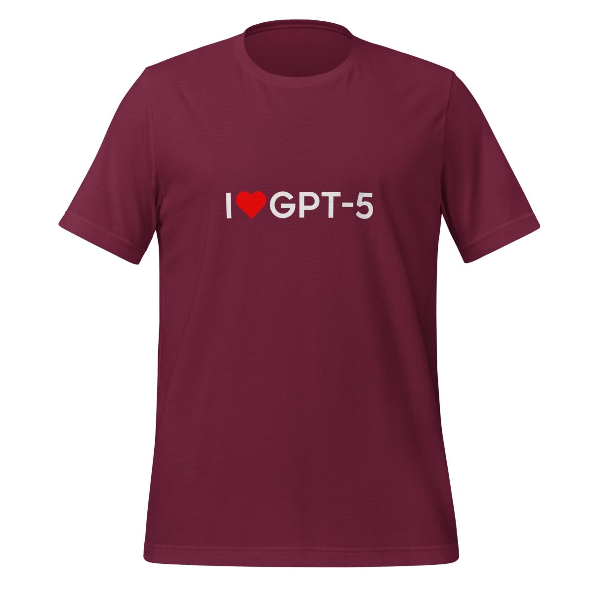 I Heart GPT - 5 T - Shirt (unisex) - Maroon - AI Store