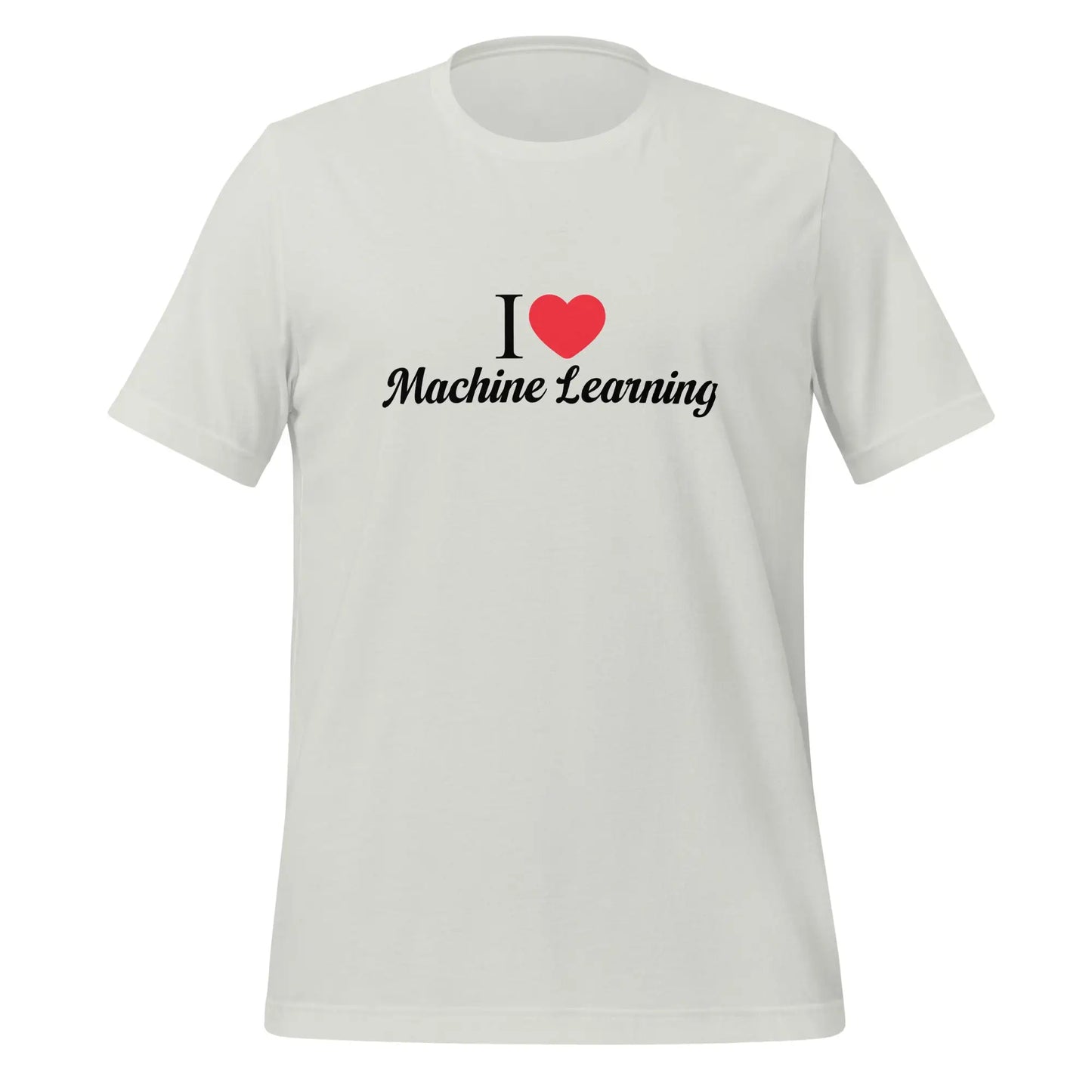 I Heart Machine Learning T-Shirt 3 (unisex) - Silver / M